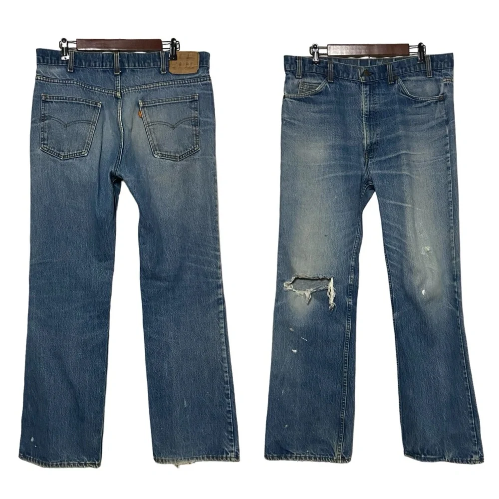 Vintage Orange Tab Levi’s 517 Jeans Men’s Size 38W Blue Jeans